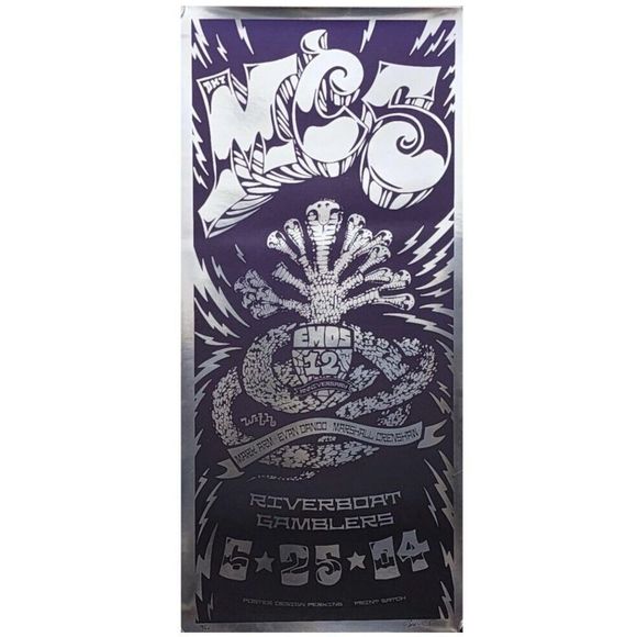 Billy Perkins signed LE 10/60 Foil MC5 DKT 2004 Concert Poster Emos Austin Rare - Picture 1 of 5